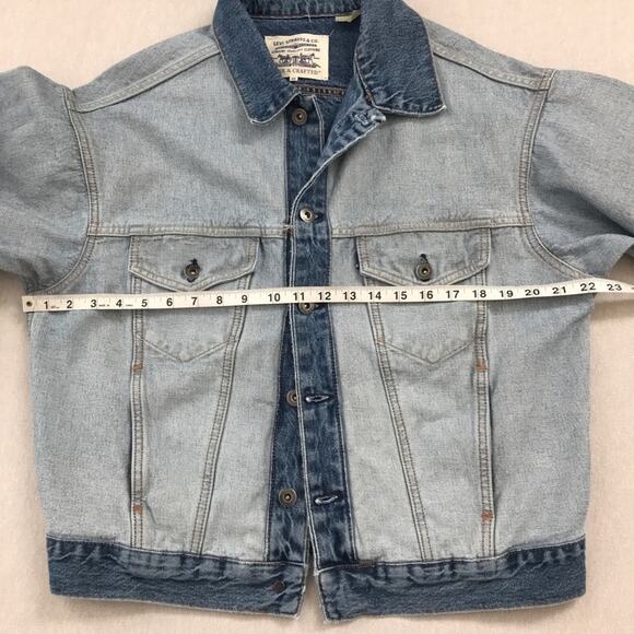 Levi's NWT Denim Trucker Jacket Crafted Oversized Inside Out XS/S - Picture 10 of 12